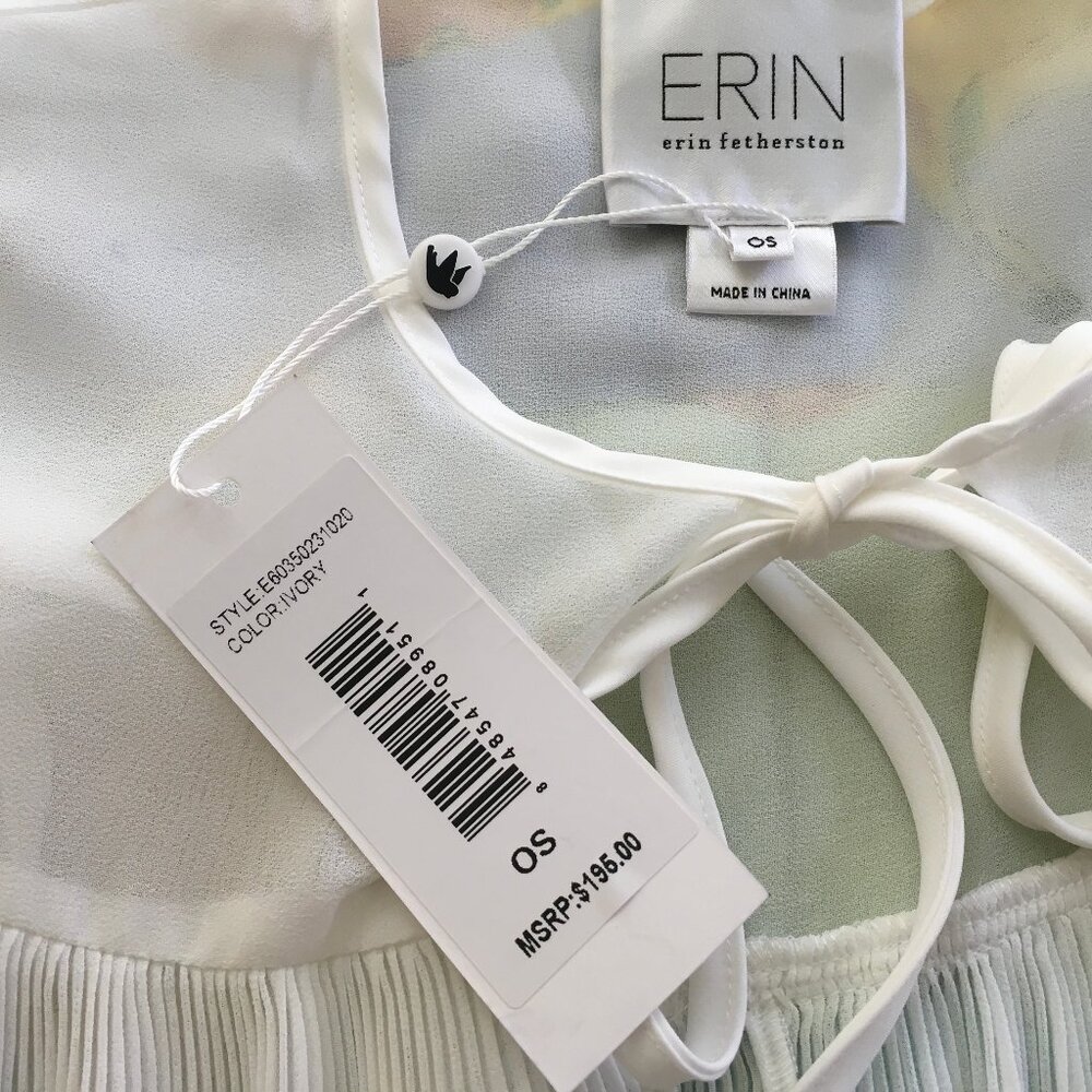 White Pleated Capelet by Erin Featherson NWT - Picture 8 of 10